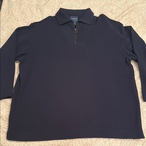 Vintage Men's Faconnable  Navy Quarter Zip
